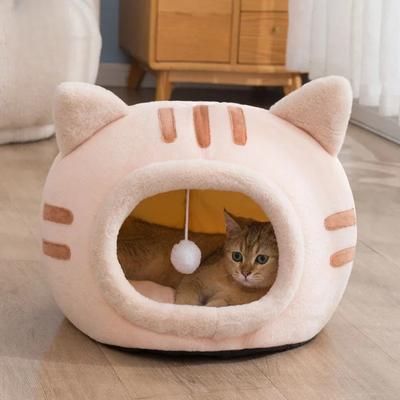 Новый комфорт для глубокого сна зимой, кровать для кошек, небольшой коврик, корзина для маленьких собак, товары для дома, палатка для домашних животных, уютное гнездо-пещера, крытый Cama Gato