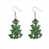 Crystal Christmas Tree Earrings Colorful Crystal Xmas Studs Rhinestone Drop Ear  Fashion Women