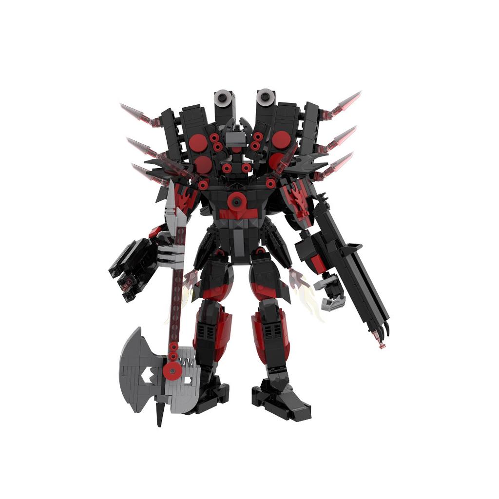 Игрушечные строительные блоки, гитара Титан, фигурки звуковой системы, монитора и туалетного человека