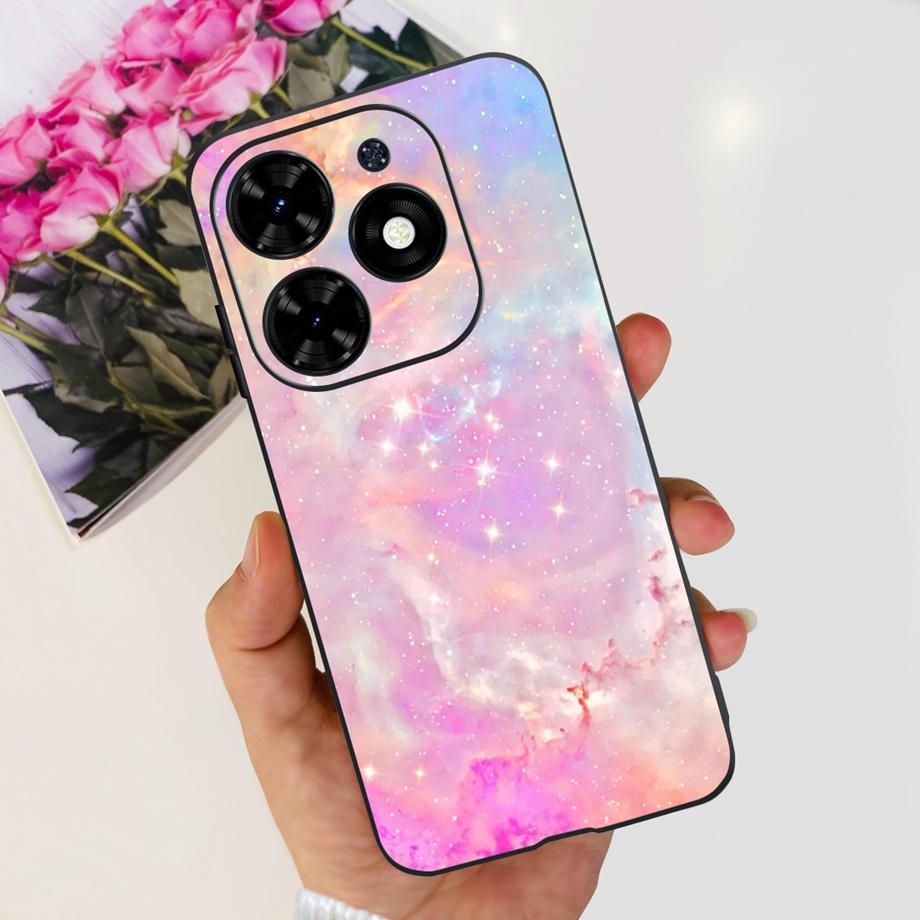 For Tecno Spark GO 2024 2023 2022 Case Soft TPU Silicone Clear Bumper Coque BG6 BF7n KG5 Fundas Marble Space Man Dragon Etui