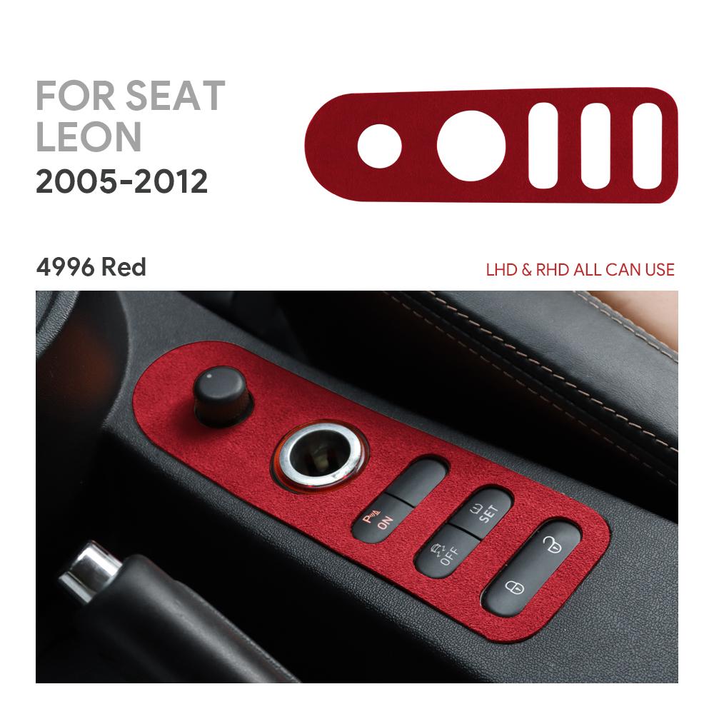 blsh7 Top Suede Trim Sticker For Seat Leon Altea 2005 2006 2007 2008 2009 2010 2011 2012 LHD RHD Car Door Lock Gear Shift Accessories