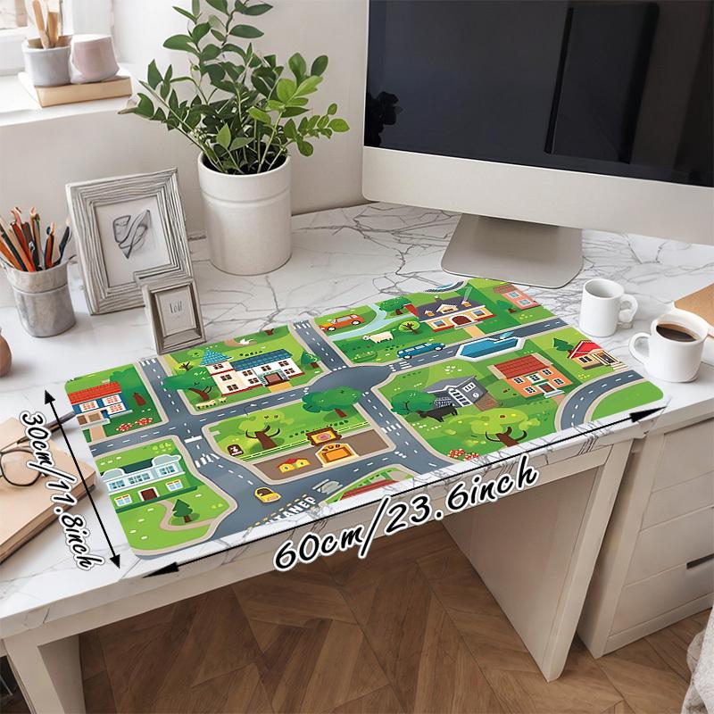 1PC street map Oversized Mouse Pad - Non-Slip Rubber Base Perfect for Office School Esports Home Decor Desk Mat 153A