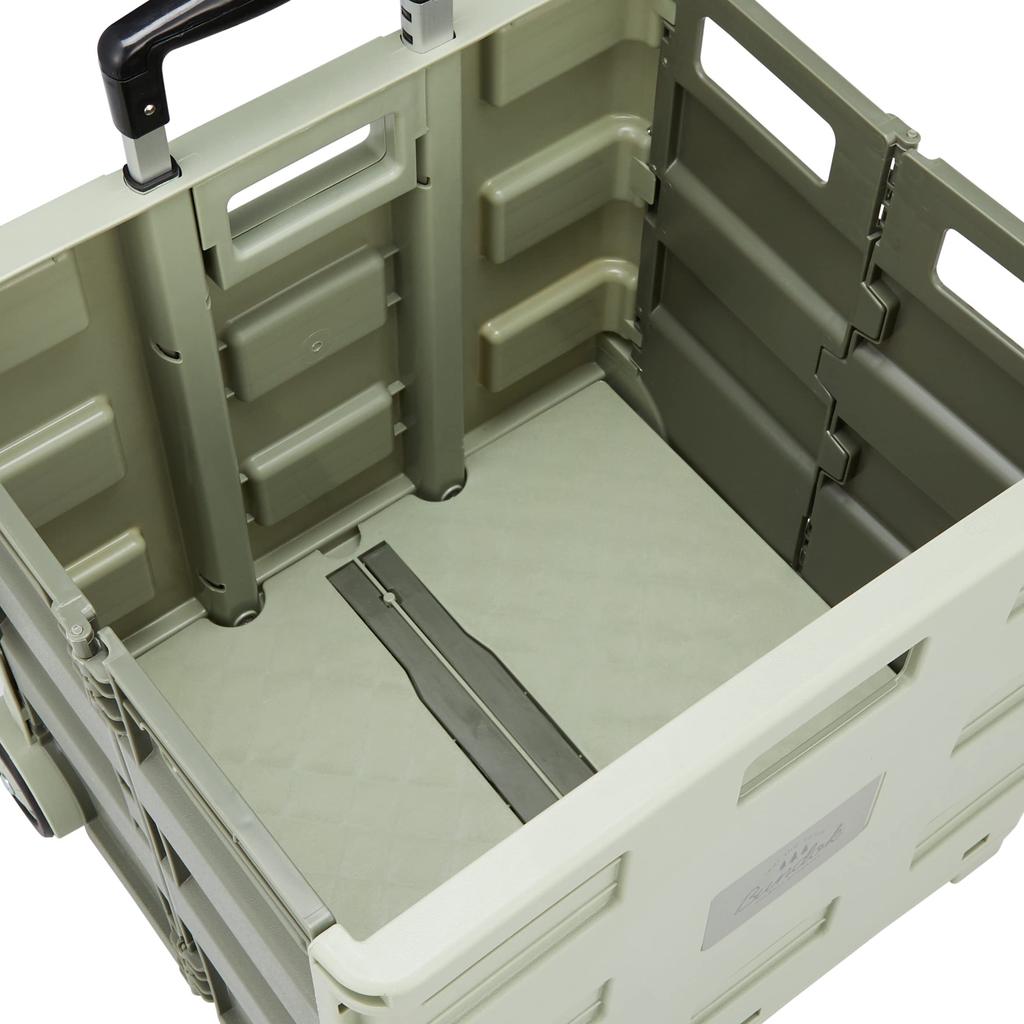 BUNDOK Box Carry Cart Foldable Load Capacity 30kg Khaki BD-318KA