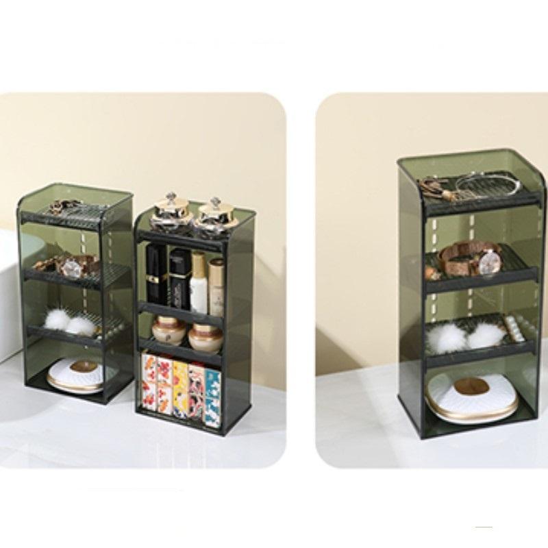 Mirror Cabinet Storage Box Desktop Transparent Dressing Table Skin Care Products Jewelry Makeup Brush Multi-layer Storage Rack Lipstick Storage Rack
