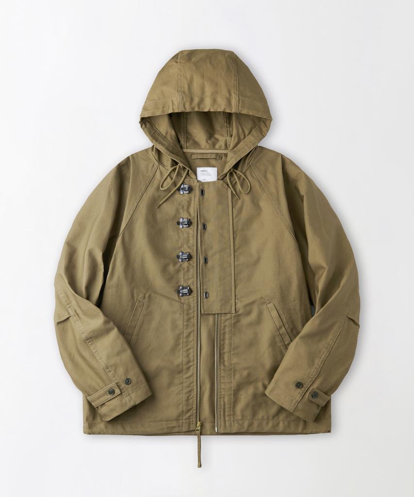 ВЫДАЮЩАЯСЯ Палубная куртка с капюшоном из ткани Jungle Cloth_Хаки
