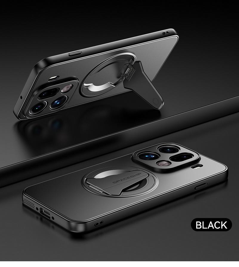 Магнитный чехол-подставка с металлической краской для OPPO Find X9 Pro Держатель для беспроводной зарядки Жесткая задняя крышка для OPPO Find X9 Pro