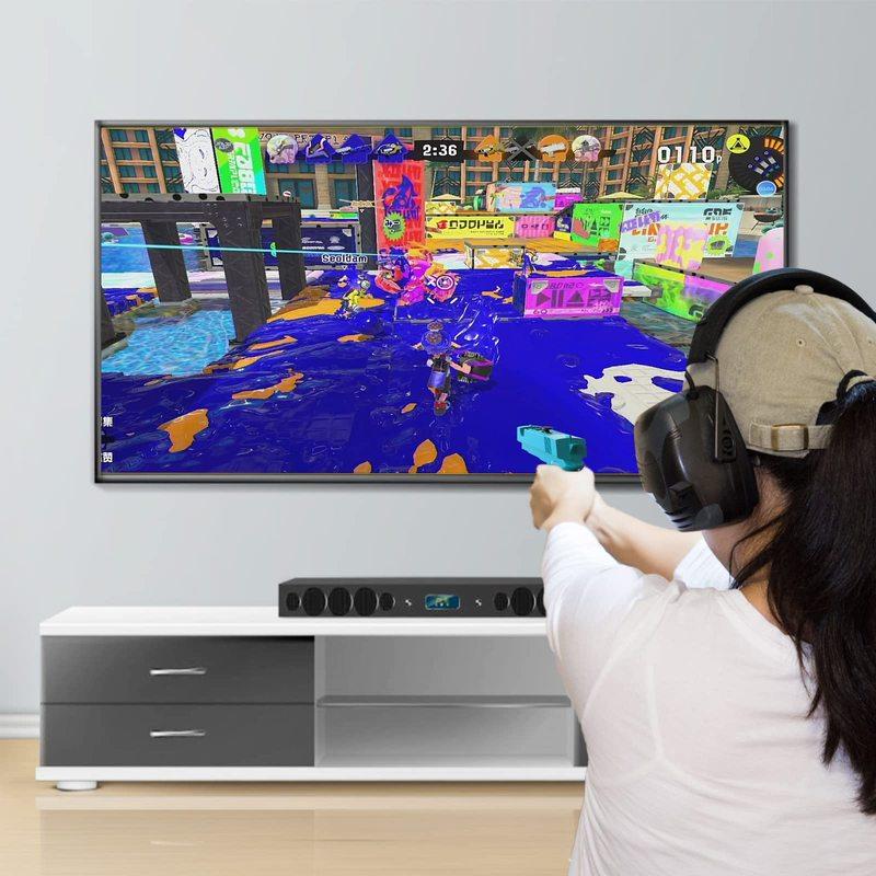 Shooting Game Gun Controller Compatible with Switch/Switch OLED Joy-Con Hand Grip Motion Controller for Shooter Hunting Games