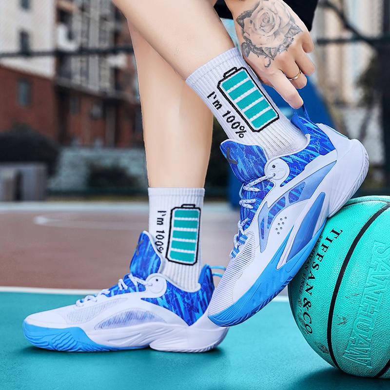 2025 New Support Shock-absorbing Wear-resistant Anti-slip Professional Basketball Shoes Male Students Low-top Sports Shoes