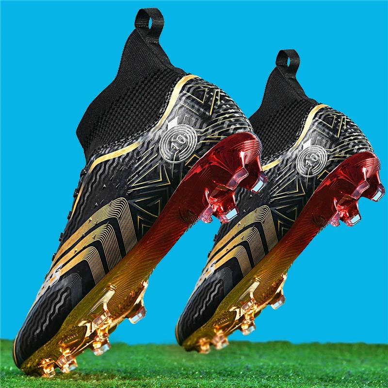 Soccer Men Professional Teenager Outdoor Lightweight Football Shoes Comfortable Grass Breathable Lace-up Football Boots