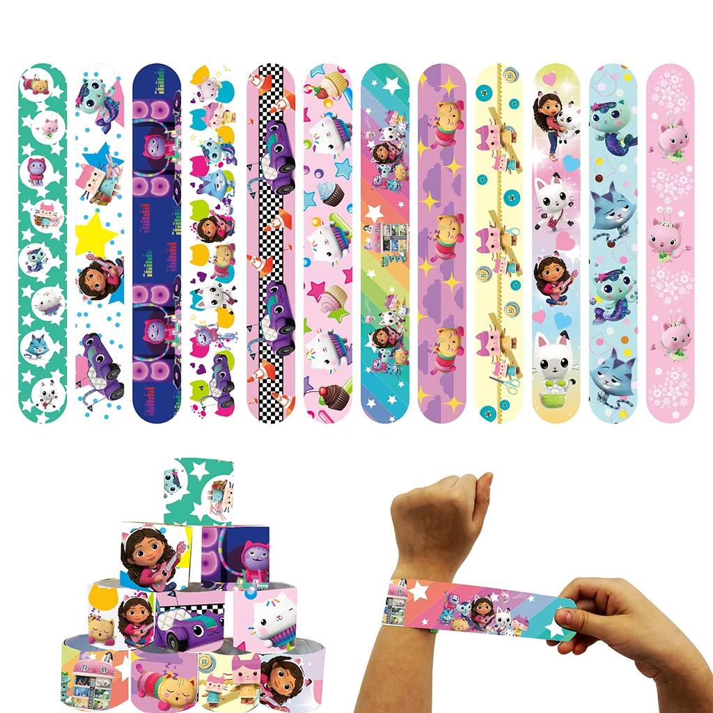 Gabby Dollhouse Birthday Party Favors Gabby Bracelets Stikers Cake Topper Balloons Classroom Rewards Party Pinata Fillers Gifts