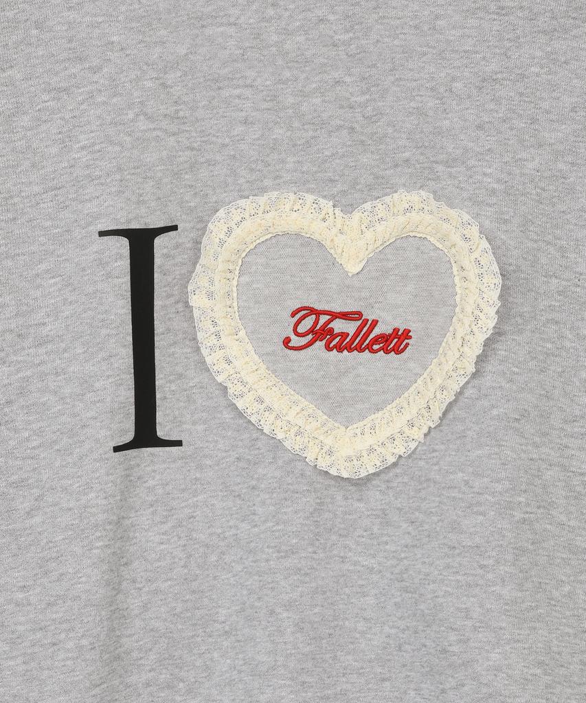 FALLETT [24Fw] I Love Sweatshirt Gray