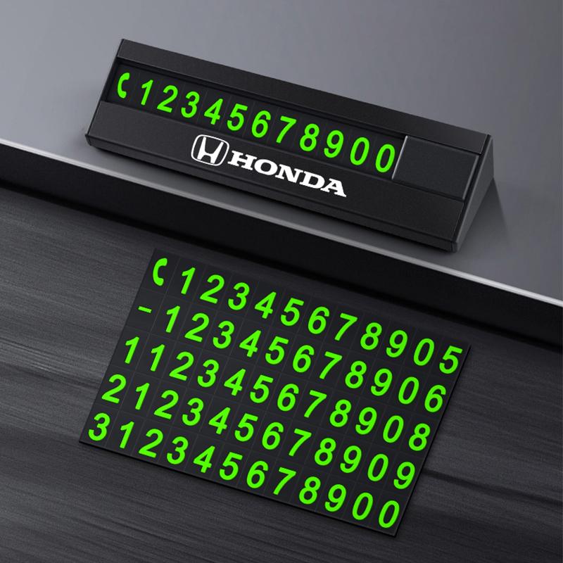 Temporary Parking Contact Number Plate Move Car Contact Card For Honda Civic Accord Fit Jazz Pilot CRV Odyssey Passport City HRV akf256
