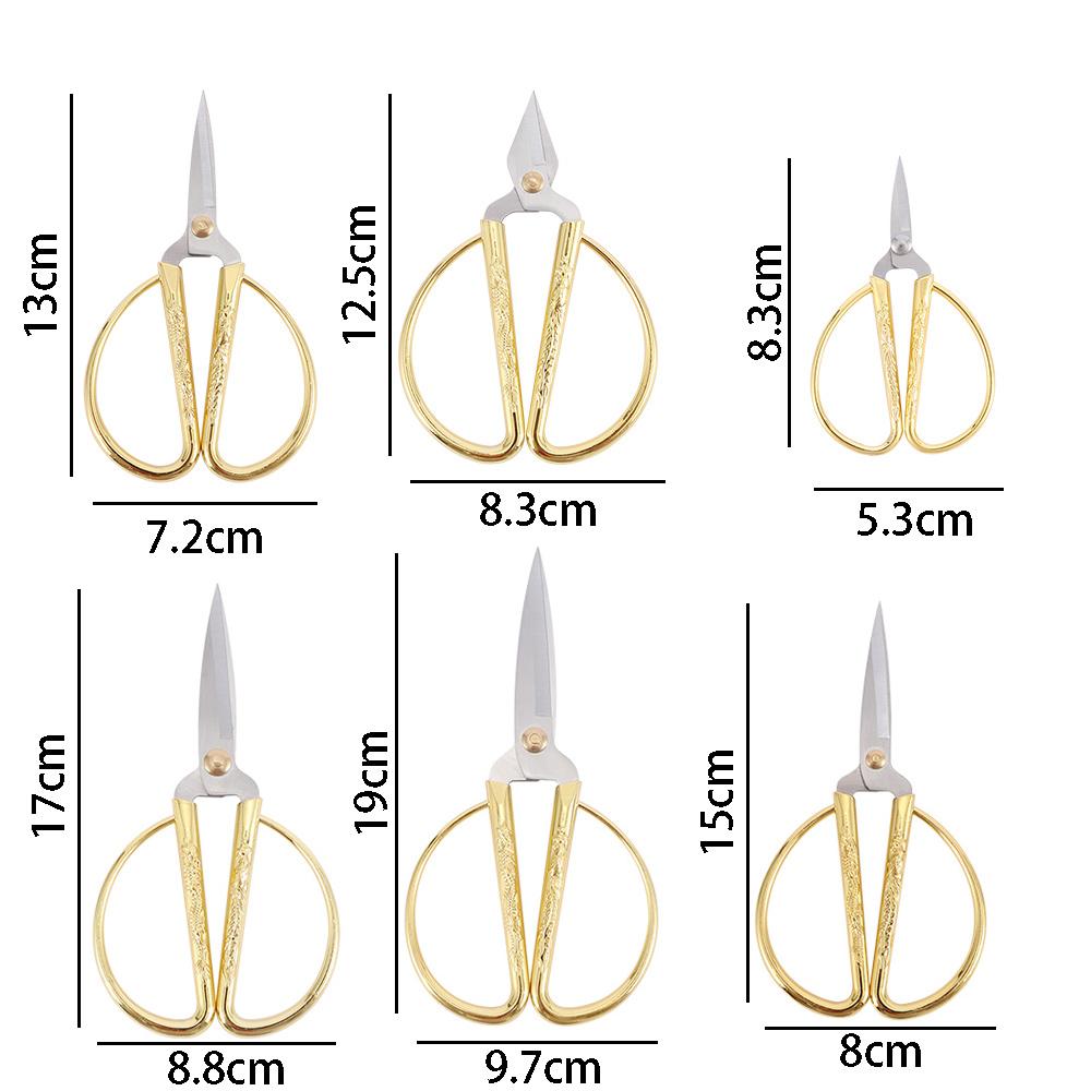 Gold Durable Craft Fabric Short Cutter Sewing Tool Household Shears Scissors Tailor Scissor