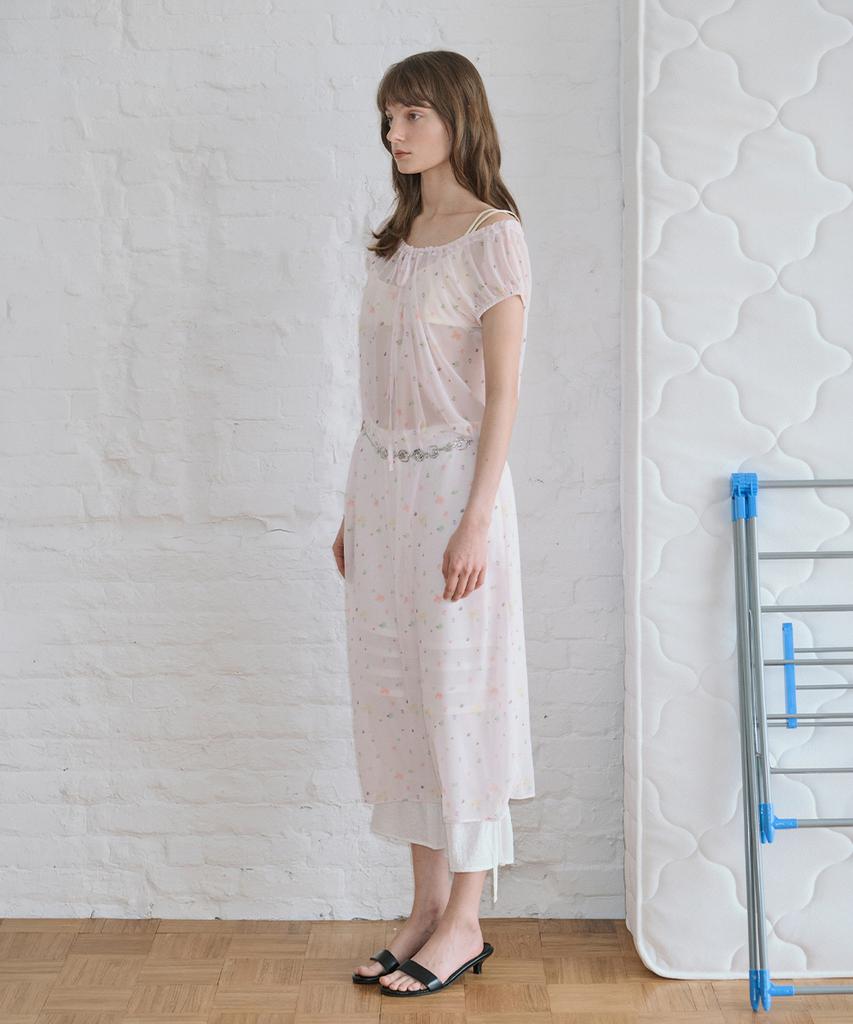 Sinun Pale Flower Long One-Piece (Pink)