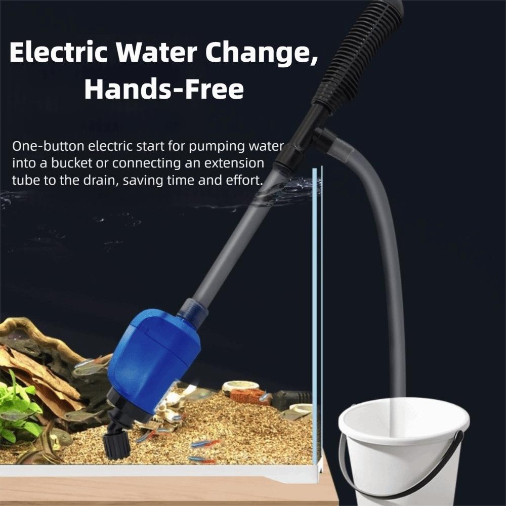 Мощный сифон для аквариума с регулируемой длиной, Plug and Play, сменщик воды для аквариума, многофункциональный вакуумный сифон