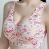 Женский бюстгальтер, бесшовное нижнее белье с открытой спиной, с принтом, без стального кольца, нижнее белье, спортивный бюстгальтер для сна, тонкая секция, подходит для повседневной жизни