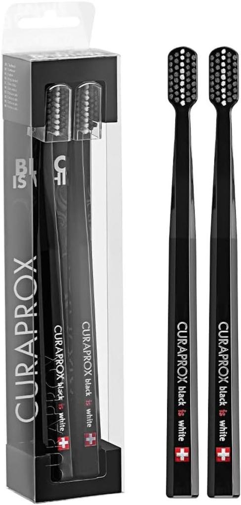 Зубная щетка CURAPROX Black is White (МБВ) - Набор из 2 (Белый х Черный)
