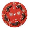 Christmas Tree Skirt with Embroidery Digital Print for Festive Holiday Home Decor