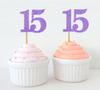 Darling Souvenir Quinceanera 15th Birthday Cupcake Toppers Десертные украшения - Pack Of