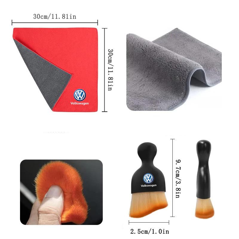 Car Wash Microfiber Towel Cleaning Soft Brush Drying Cloth For VW Volkswagen Golf CC B5 B6 GTI Jetta Scirocco Touran Polo Beetle Hp9