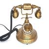 Light It Up Nautical Brass Candlestick Rotary Dial Phone Brass Finish Table Decorative Telephone Collection for Office and Home Decor
