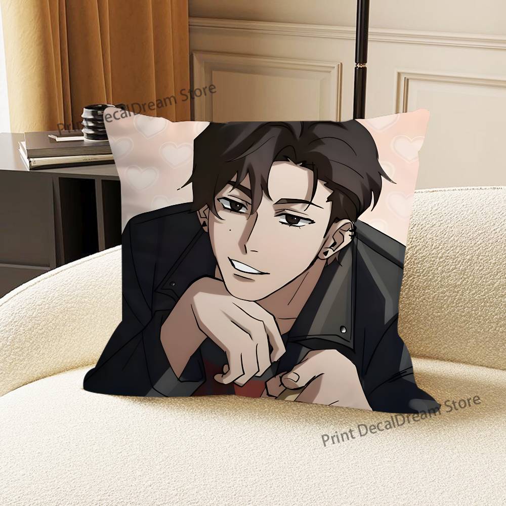 LLove Bite Comic Printed Pillow Cover Cushion Case Simple Sofa Pillow Case No Pillow Core
