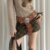 Wide Hollow Out Belts Metal Cowboy Waistband Punk Metal Buckle Belts  Decorative Jeans