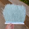 1meter 8 -10cm White Ostrich Feather Trims Natural Black Ostrich Feather For Craft Ribbon Fringe Skirt Party Clothing Plume Decor