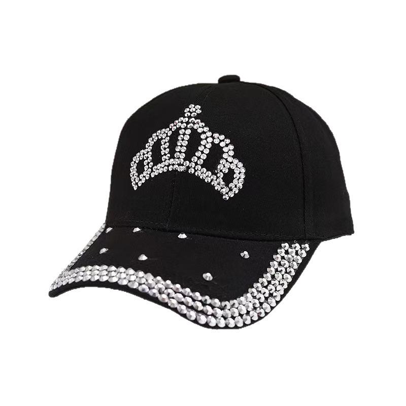 Hat Women'S Rivet Baseball Cap Fashion Crown Outdoor Sunscreen Visor Hat Rivet Cap Women'S Hat