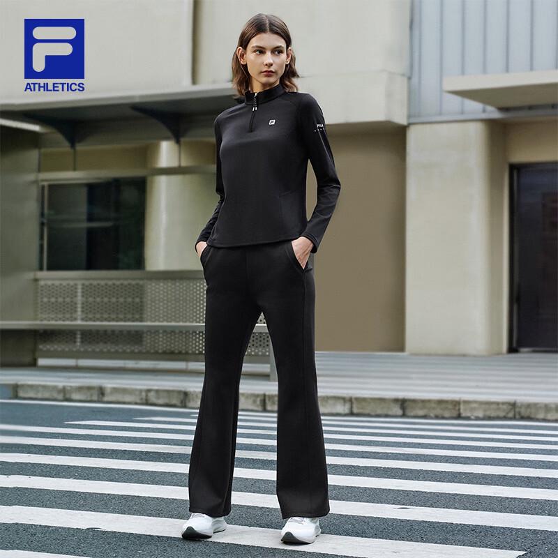 Fila Женский тренировочный топ с длинным рукавом и молнией на половину из флиса