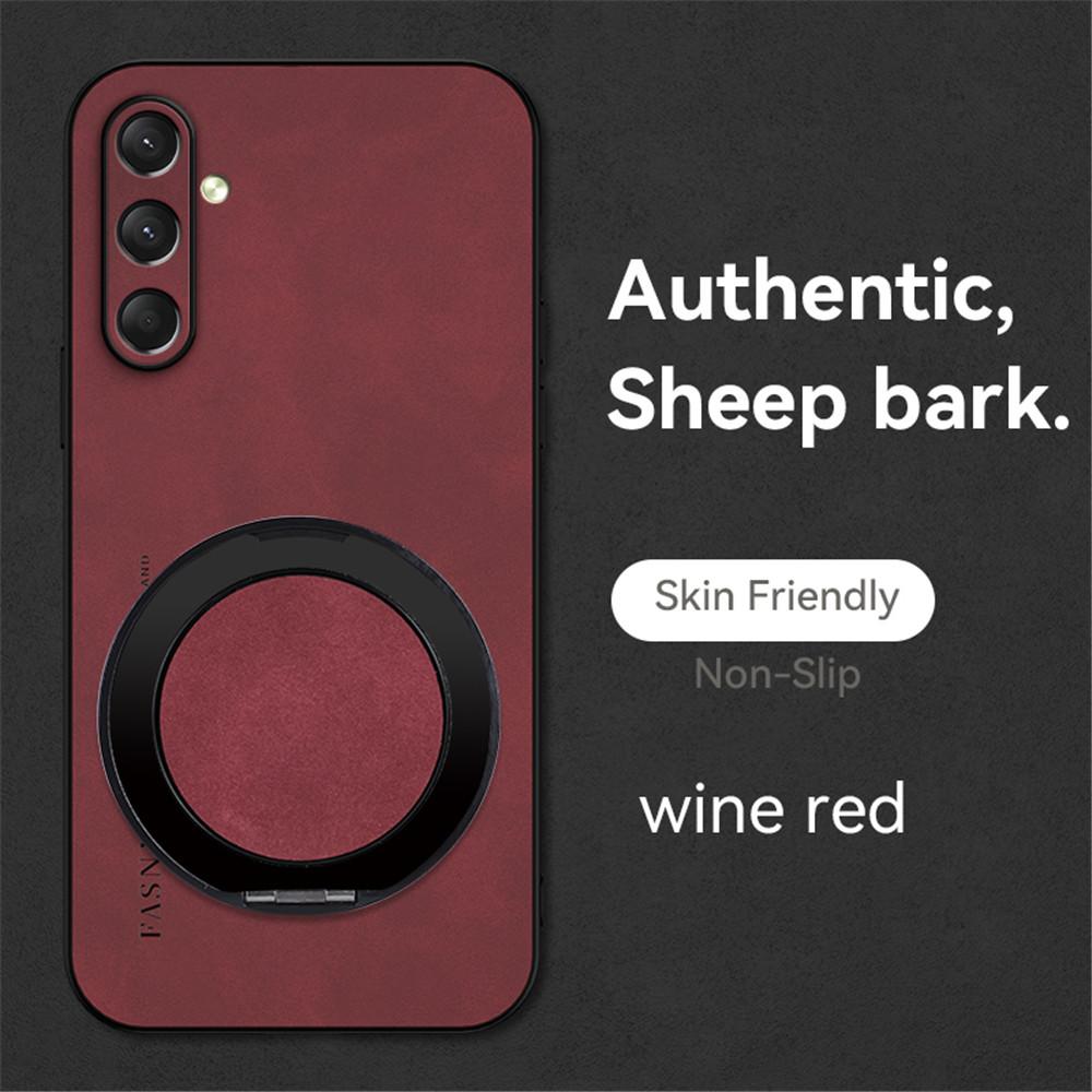 Luxury Sheepskin Magnetic Leather Holder Phone Case For Samsung A16 A36 A56 A15 A25 A35 A55 A14 A34 A54 Stand Shockproof Cover