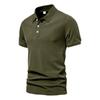 Summer Lapel Sports Men's Twill  Shirt Fashion Casual Men's Solid Color Short-sleeved T-shirt