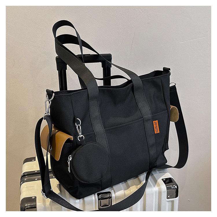 Набор дорожных сумок, легкая большая вместимость с мини-кошельком, водонепроницаемая сумка с ручкой, женские студенческие ранцы в консервативном стиле, нейлоновая сумка