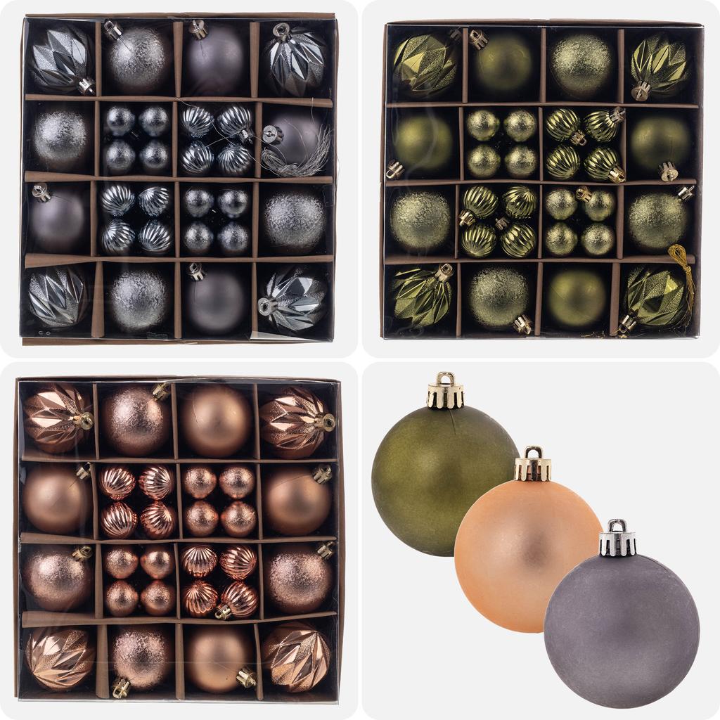 Bombki Choinkowe Nietłukące Bombka Na Choinkę Ozdoby Świąteczne Zestaw 44x