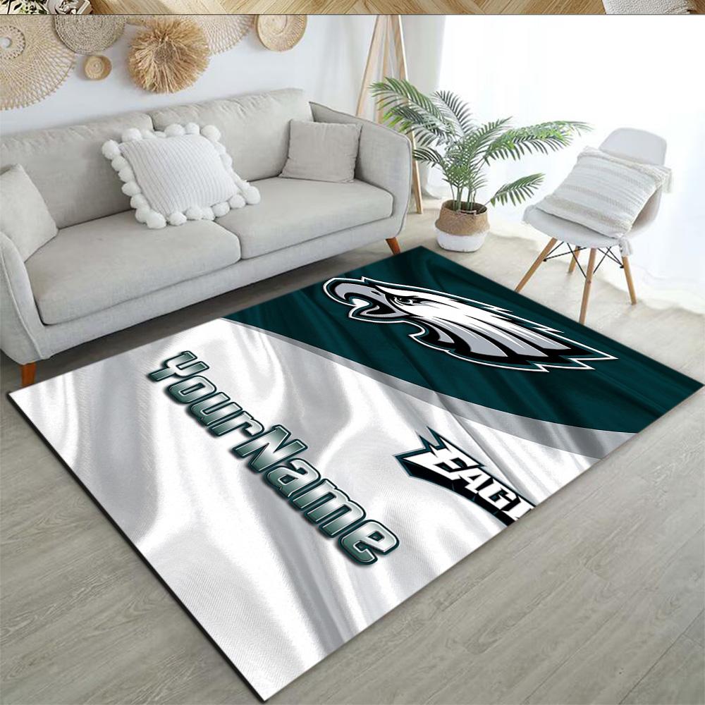 Philadelphia Eagles Personalized Name Carpet Perfect For Foyer Study Room Bedrooms Balcony Antislip Carpet Anime Office Decor