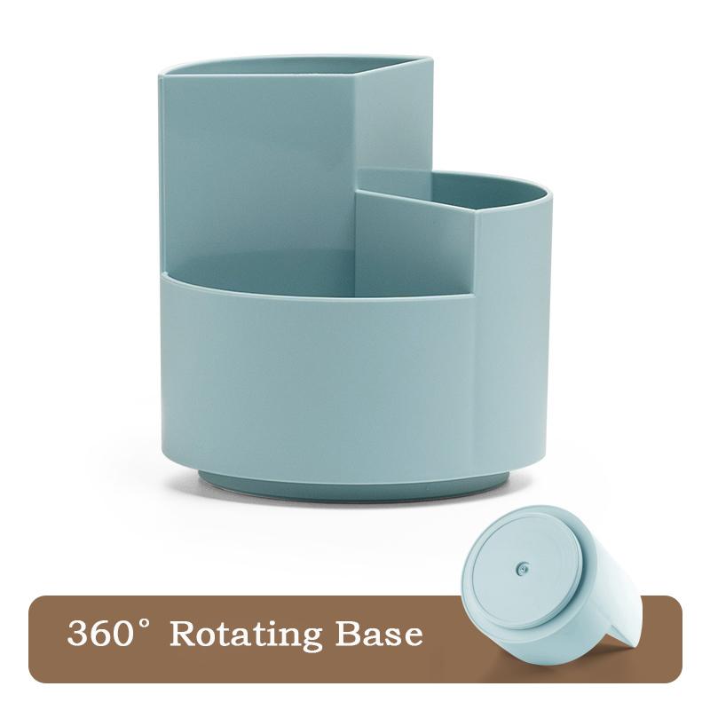 360° Вращающийся Держатель для ручек Просторный Настольный Ящик для хранения карандашей Органайзер для канцелярии с 9 отделениями Школьный Офисный Подставка для ручек