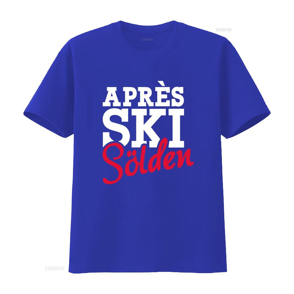 Mens Apres Ski Sölden T Shirt for Winter Sports Fans up to 5XL vintage Washed Soft homme Slightly Comfortable Versatile