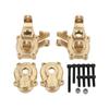RC Brass Front Steering Knuckles Portal Drive Housing Set for YiKong YK4102 YK4103 YK4082 1 10 RC Crawler