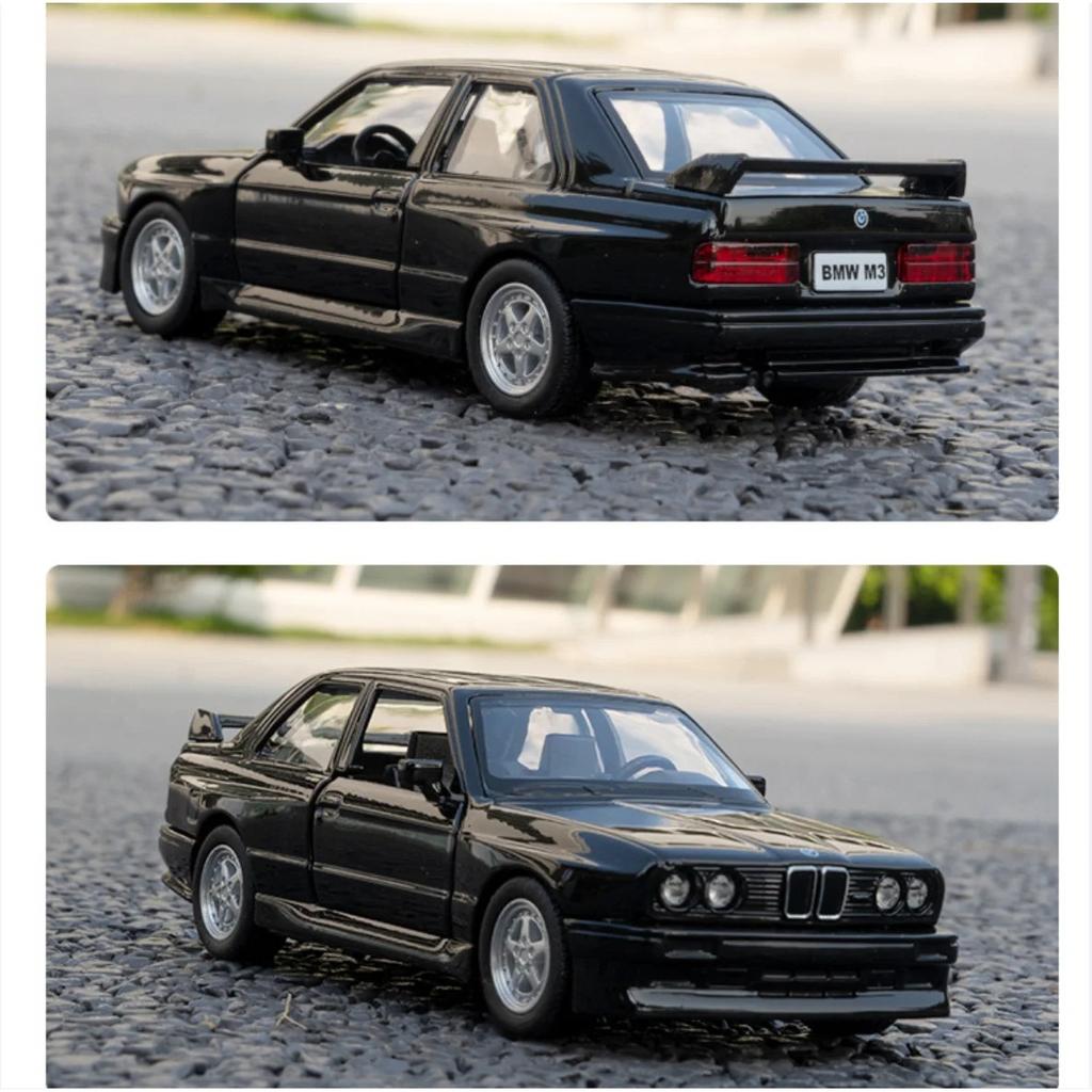 1/36 BMW M3 1987 литые игрушки модель автомобиля металлические литые игрушечные транспортные средства подлинные изысканный интерьер инерционный 2 двери открываются детский подарок