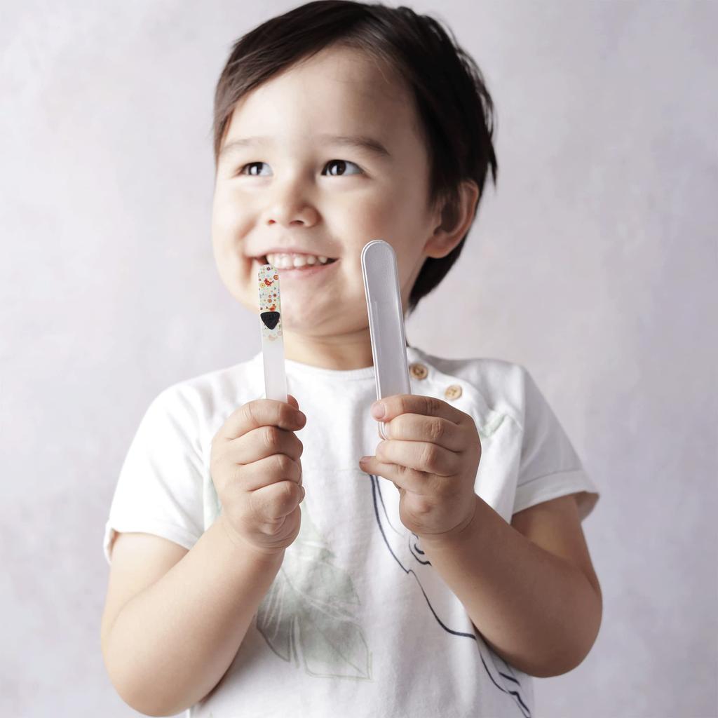 BONA FIDE BEAUTY Детская стеклянная пилочка для ногтей Мини-пилочка для ногтей Детская пилочка для ногтей Рекомендуемый подарок для детей и уход за ногтями в Чехии Изготовлено из богемского стекла