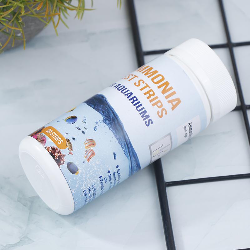 50 шт./бутылка полоски для быстрого определения качества воды на аммиачный азот, набор полосок для быстрого определения качества воды для благополучия аквариума
