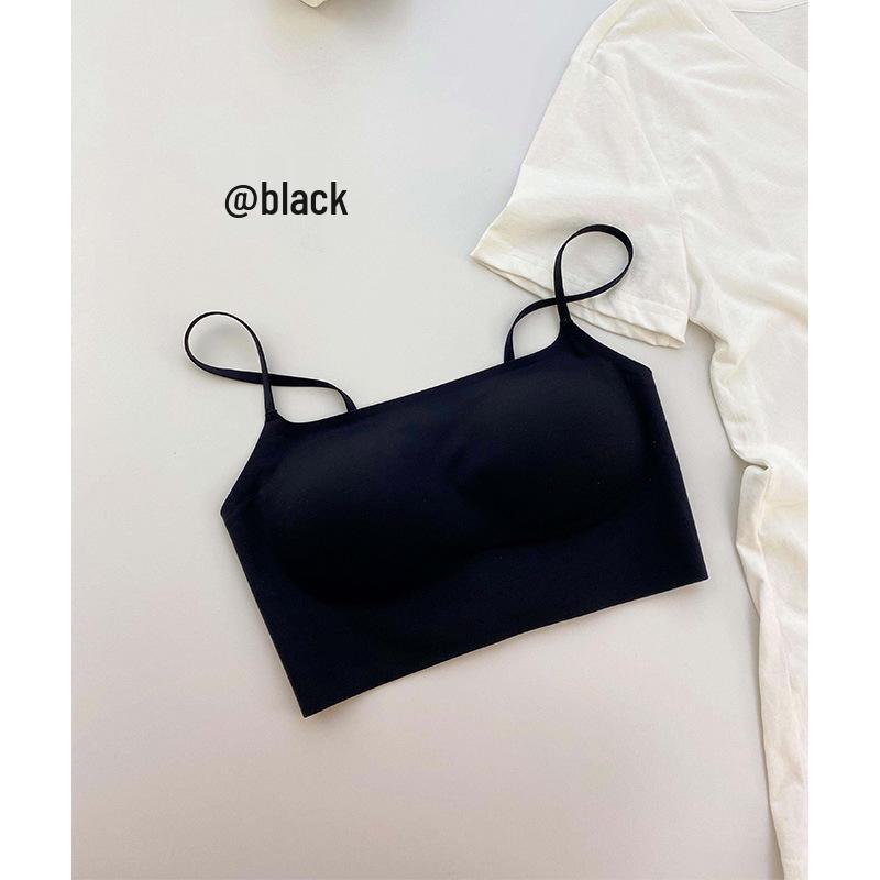 Seamless Gathered Sports Bra for Small-Chested Women - No Steel Ring, Upper Support, Side Coverage, Anti-Sagging, Anti-Exposure