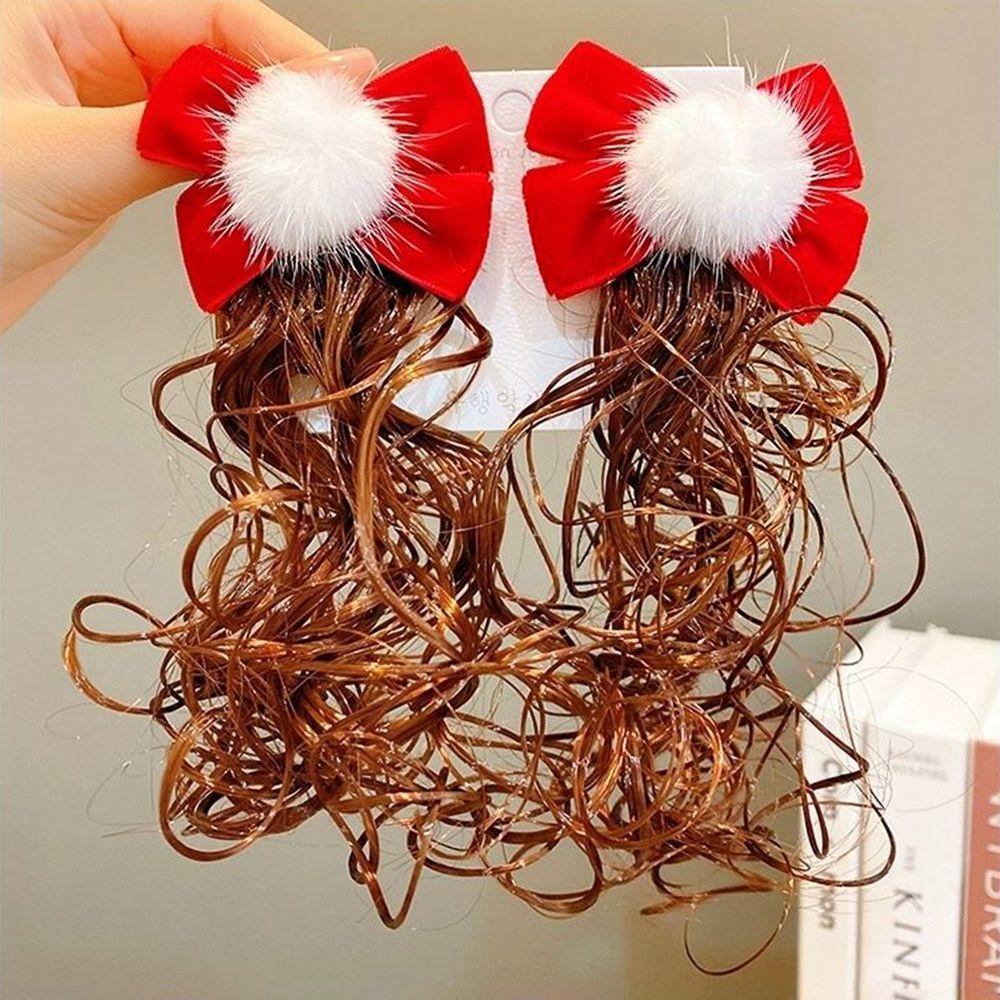 Chinese Style Hair Clip Bow Hairclip Baby Wig Hairpin New Year Headdress Child Hair Accessories