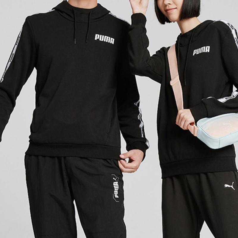 Puma Толстовка с капюшоном Tape Logo Мужские топы Черный 845640-01