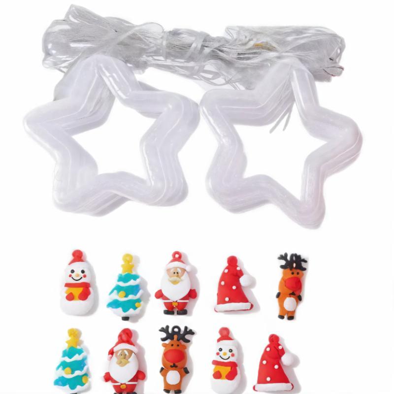 Светодиодная гирлянда на USB, 8 режимов освещения, Санта, звезда, сказочные огни для рождественской елки, окна, вечеринки и внутреннего декора