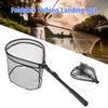 Fishing Landing Net Foldable Lightweight Net Nylon Mesh Fishing Brail Net Aluminum Alloy Frame Fishing Catching Releasing Nets