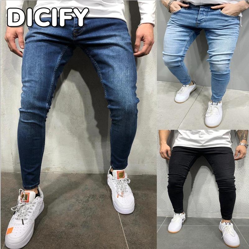DICIFY Мужские модные повседневные брюки и капри однотонные с принтом