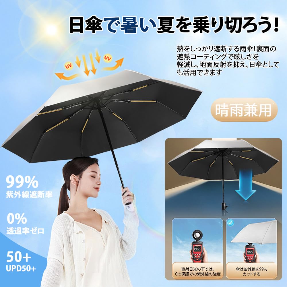 Складной автоматически открывающийся и закрывающийся зонт Складной сильный дождливый тайфун супервода быстро складывающийся легкий тепловой УФ для солнечной и дождливой погоды складывающийся