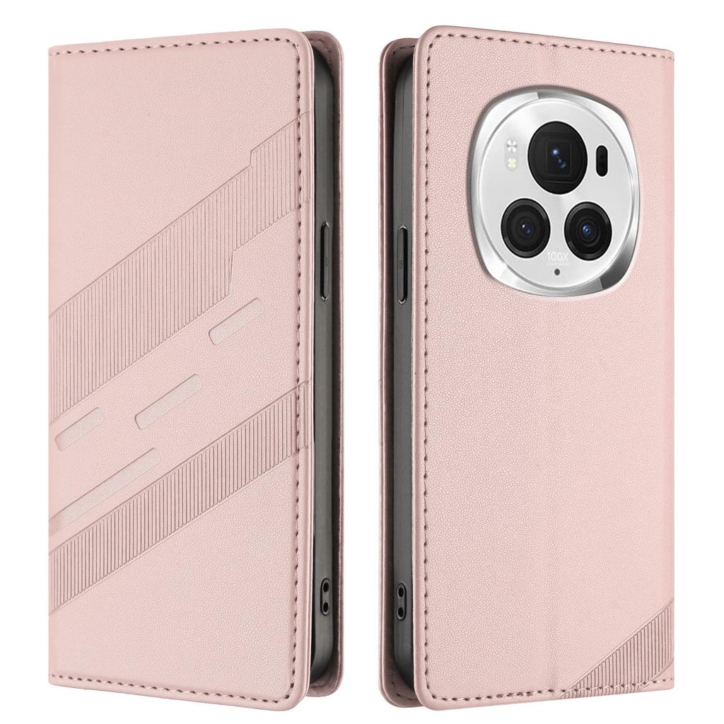 For Honor Magic6 Pro 5G Phone Cases Punk Style Imprinted Wallet Stand Leather Cover