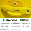 8Pcs Transparent Car Door Stickers Scratches Resistant Car Handle Film For Skoda Octavia Rapid Karoq Fabia Kamiq Kodiaq Superb